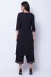 Black Cotton And Flex Straight Kurta image number 5