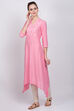 Pink Viscose A-Line Kurta image number 0