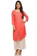 Light Pink Straight Viscose Rayon Kurta image number 0