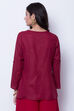 Navy Blue Polyester Matka Top image number 5