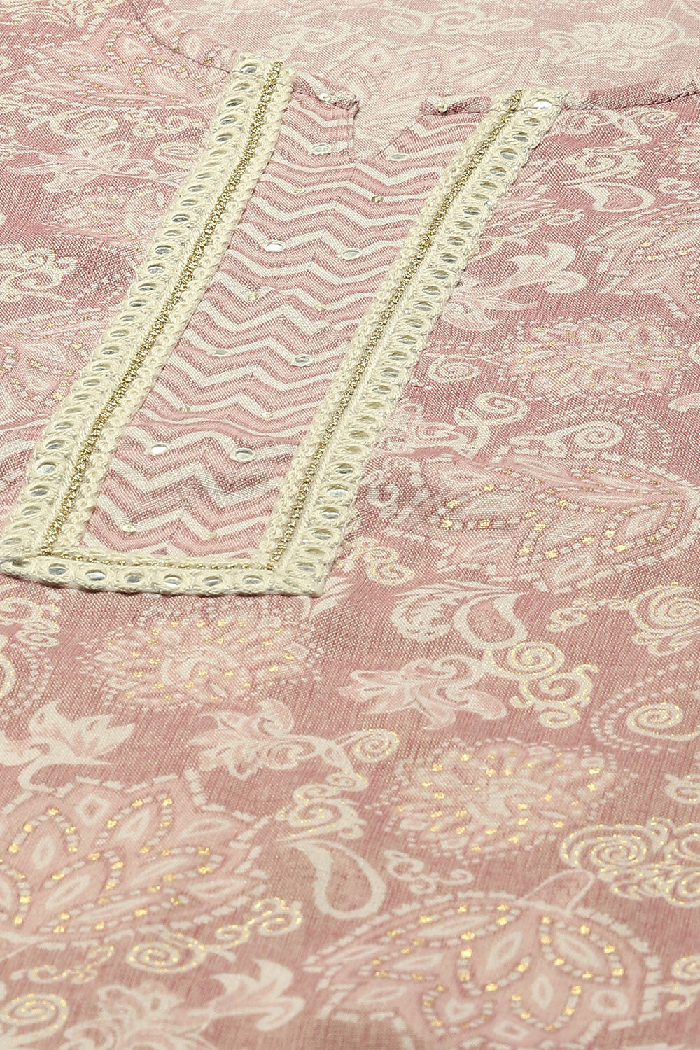 Sage Green Printed  Kurta & Pants Suit Set image number 1