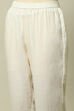 Off-White Cotton Solid Straight Fit Pants image number 1