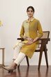 Yellow Cotton Straight Kurtas