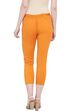 Orange Art Silk Slim Pants image number 4