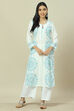 White LIVA Straight Kurta image number 5