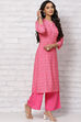 Pink Viscose Kurta Set image number 5