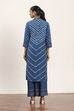 Indigo Blue Viscose Rayon Straight Kurta Pants Set image number 4