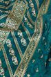 Teal Viscose Blend Straight Printed Suit Set image number 3