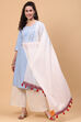 Off White Cotton Dupatta image number 2