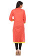 Pink Cotton Kalidar Kurta image number 1
