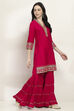 Red Viscose Straight SET image number 5