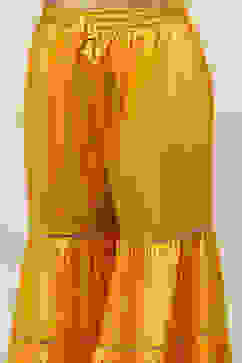 Mustard Yellow Viscose Blend Straight Yarn Dyed Kurta Sharara Suit Set image number 2