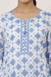 Blue Viscose Polyester Viscose Rayon Kurta Pants Set image number 1