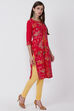 Pink Viscose Straight Kurta image number 4