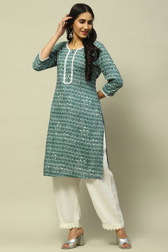 Sage Green Rayon Staight Kurta image number 0