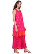 Pink A-Line Polyester Indie Top image number 2