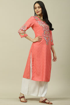 Coral LIVA Straight Kurta image number 3