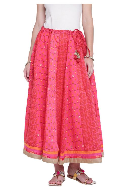 Pink Polyester Skirt image number 0