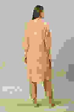 Peach Viscose Straight Printed Kurta image number 3