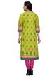 Green Cotton Straight Kurta image number 3
