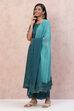 Dark Green Polyester Chiffon Dupatta image number 3