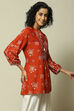 Lavender LIVA Straight Printed Top image number 4