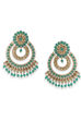 Green Metal Brass Earring image number 0