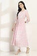 Pink Polyester Kalidar Kurta image number 2