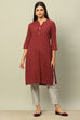 Blue Viscose Blend Printed Straight Kurta image number 5