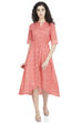 Orange A Line Cotton Dress image number 0
