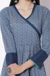 Indigo Cotton Kalidar Kurta image number 1