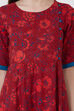 Red Viscose Rayon Kalidar Dress image number 1