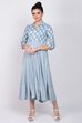 Grey Viscose Kalidar Dress image number 0