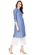 Blue Straight Chambray Kurta image number 2