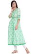 Green Cotton Kalidar Kurta image number 3