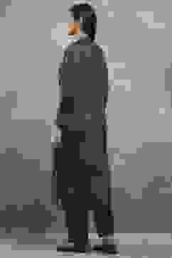 Black Polyester Printed Straight Suit Set image number 4