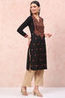 Black Acrylic Straight Kurta image number 3