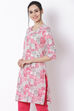Yellow Cotton Straight Kurta image number 3
