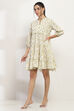 Olive Viscose Rayon Tiered Dress image number 2