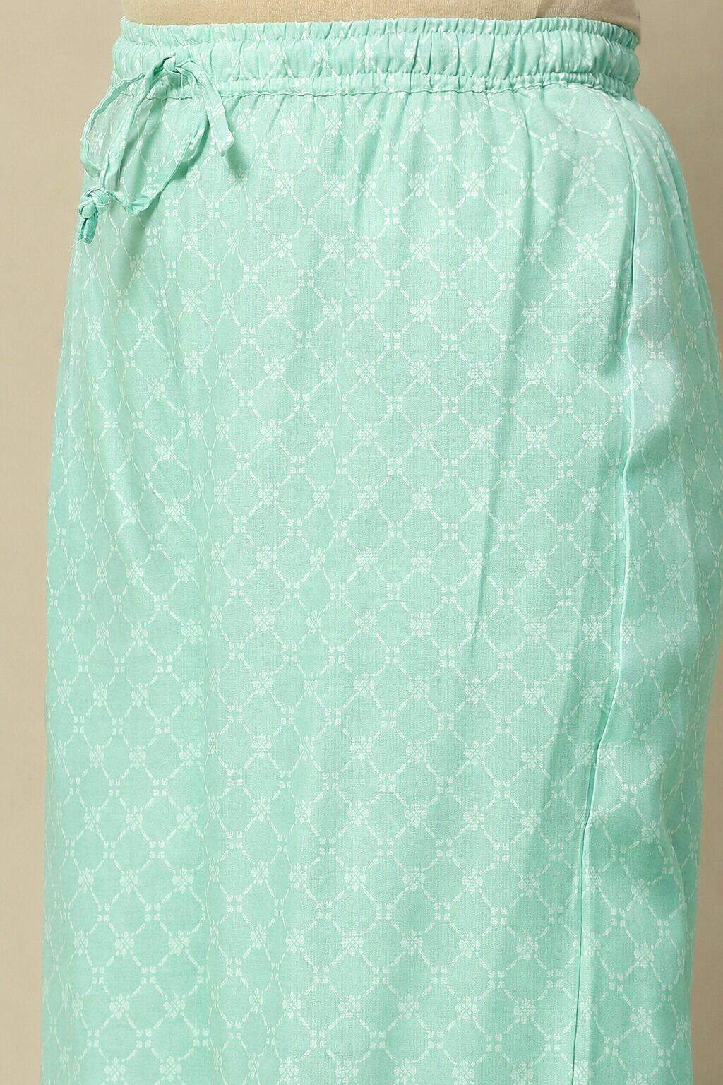 Aqua Rayon Straight Printed Suit Set image number 2