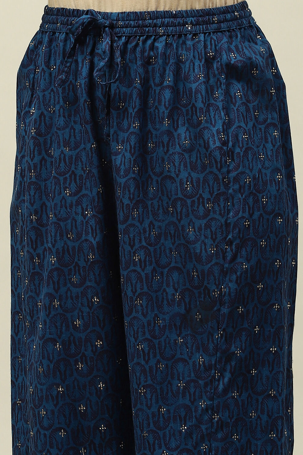 Blue Printed Straight Co-ord Set image number 2