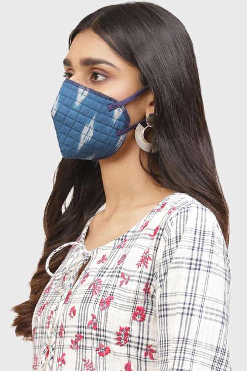 Blue Cotton Mask image number 1