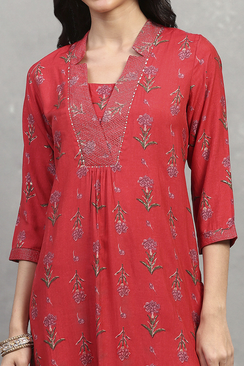 Indigo Viscose Straight Set image number 1