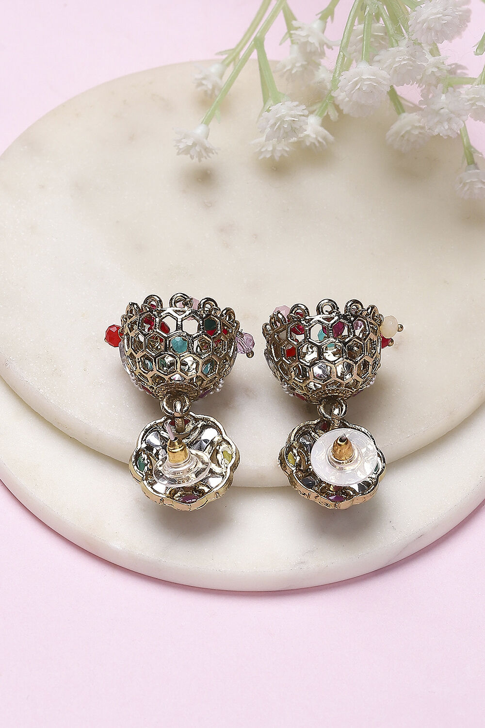 Multicolor Alloy Jhumka image number 2