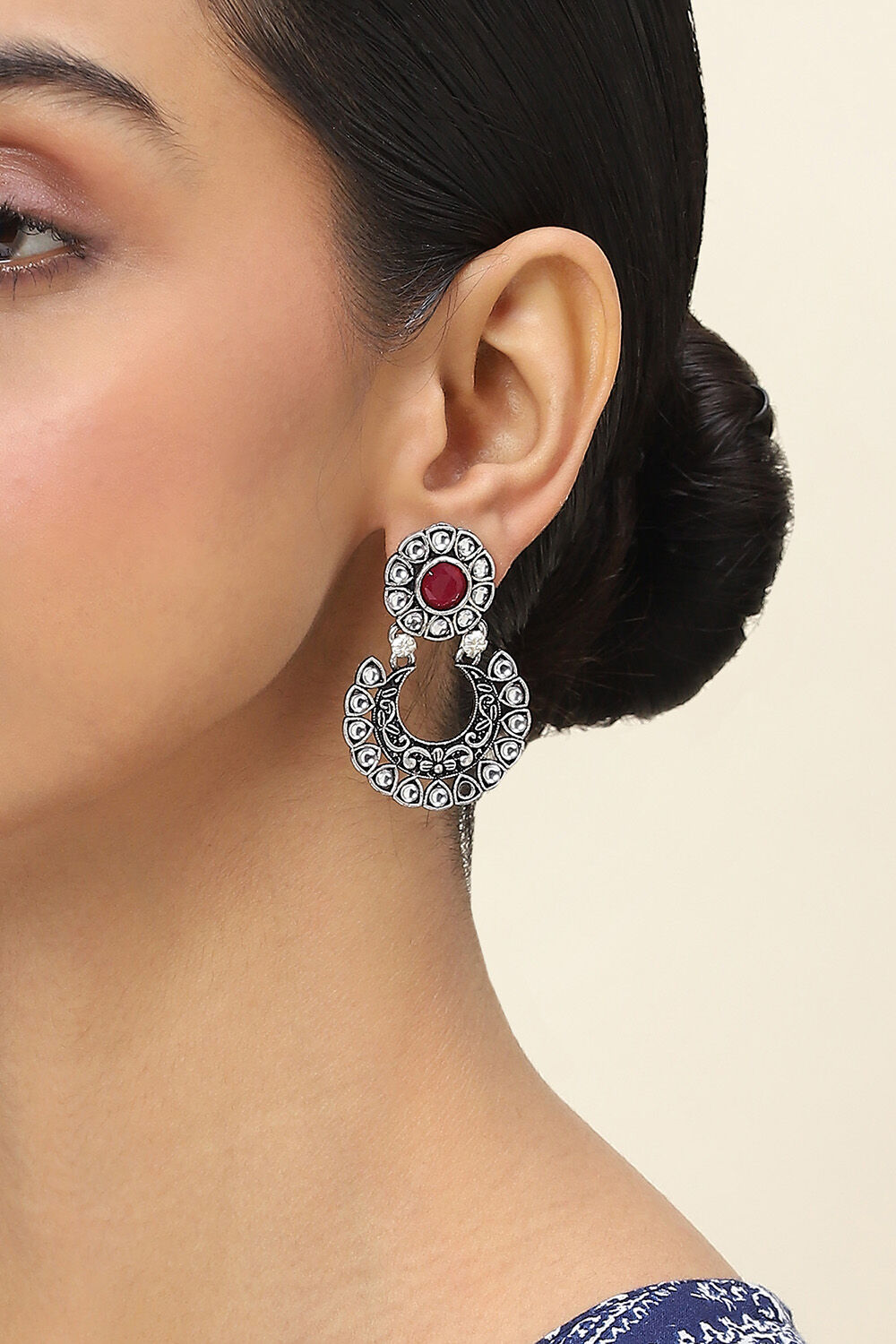 Pink Alloy Drop & Danglers image number 1