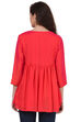 Orange Straight Polyester Kurta image number 4