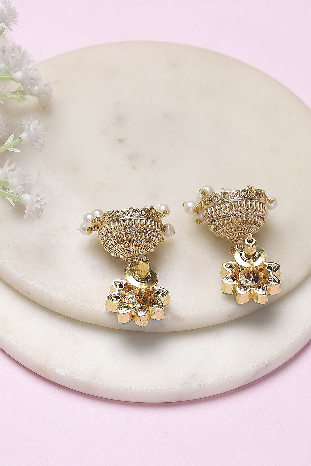 Turquoise Alloy Jhumka image number 2