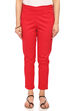 Red Cotton Slim Pants image number 0