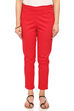 Red Cotton Slim Pants