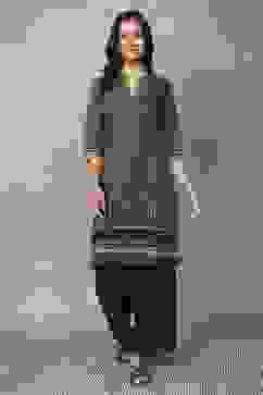 Green Viscose Polyester Viscose Rayon Kurta Pants Set image number 0